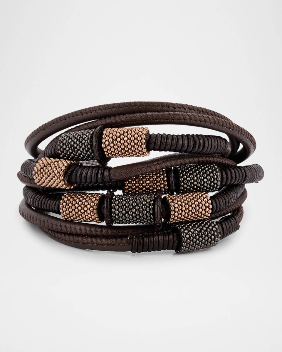 8-Strand Monili Leather Bracelet